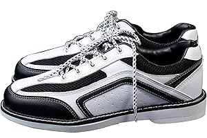 NGARY Bowling Shoes for Men's Wide Fit Leather Lawn Bowl Trainers Comfort Lightweight Breathable Non-Slip