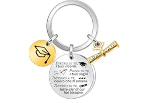 YESPTONRY Portachiavi per la Laurea Donne Uomo Idea di Laurea Regalo per Lei Lui Laurea Portachiavi per la Ragazza Classe del 2023 Scuola Superiore College Regali di Laurea per Amico Amica