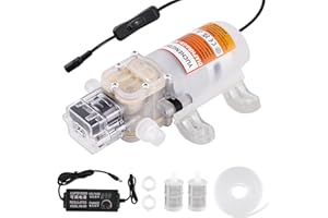 YUCHENGTECH Bomba de Cerveza Casera Bomba Eléctrica de Trasiego de Vino Bomba Autocebante de Grado Alimenticio Velocidad Ajustable con Manguera de 4m y 2 Filtros para Bombear Vino, Cerveza, Bebidas