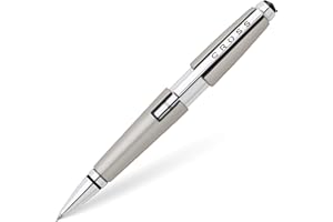 CROSS Edge - Roller titanium convertible / Stylo rechargeable - Avec système d’ouverture par glissement - Écrin classique et recharge roller noire incluse