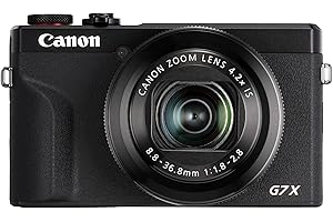 Canon PowerShot G7X Mark III (Nero) – Fotocamera Digitale Compatta con Sensore da 1 Pollice e Video 4K - Perfetta In Condizioni Di Scarsa Illuminazione E Per I Viaggi - Amata da chi crea in movimento
