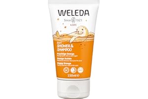 ‎WELEDA WELEDA Bio Kids 2in1 Shower & Shampoo Fruchtige Orange, Naturkosmetik Duschgel und Bodylotion zur schonenden Reinigung von Haut und Haar, geeignet für Kinder ab drei Jahren (1 x 150 ml)