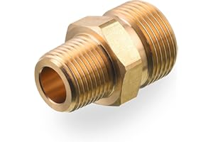 M MINGLE M22 Hochdruckreiniger-Armatur, 3/8 Zoll NPT Stecker auf M22 14 mm Stecker, Adapter, 4500 PSI
