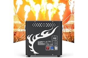 KRIDERISH Projecteur de flammes, 300W Triple Head Projecteur de flammes avec allumage par impulsion, contrôleur DMX512, DJ Jet Flame Machine pour Noël, Halloween, fêtes et événements sportifs