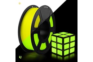 ‎TECBEARS TECBEARS Glow in the Dark Filament PLA 1.75mm, PLA Leuchtet Filament Gelb, Maßgenauigkeit +/- 0.02mm, 1kg Spule Filament PLA für 3D Drucker, Leuchtendes Gelb