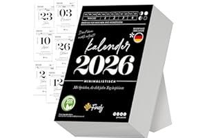 ‎FINOLY Finoly Tageskalender 2026 Abreißkalender Jan 2026 Dez 2026 (12 Mon) | Abreisskalender 2026 Täglich Lustig für Ruhe & Motivation | Abreißkalender 2026 Sprüche Inspiration, Übungen 13,5x9,5 cm
