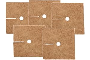 Wacredo Lot de 5 tapis carrés en coco - Protection hivernale et protection contre le gel pour plantes en pot - Protection des plantes en 100 % fibres de coco (25 x 25 cm - 60 x 60 cm) (38 cm x 38 cm)