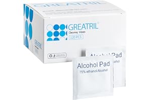 Pack of 120 Anti Bac Wipes Tiny Size 6cmx6cm, Greatril Alco Cleaning Wipes with Travel Size for Mobile Phone iPad Door Handle Glasses Tablet PC Computer Laptop