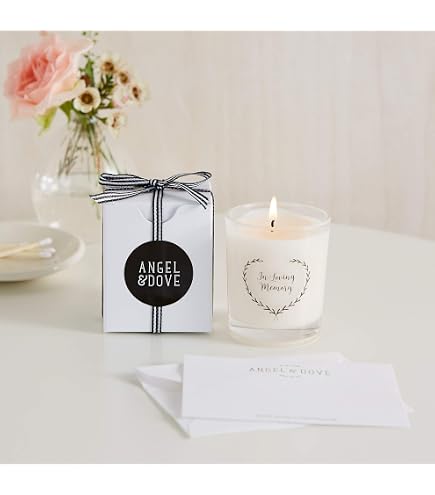 ANGEL & DOVE Libro Dei Ricordi Per Funerale A5 E 2 Cartelli, Set Per Tavolo Delle Condoglianze E Commemorazione