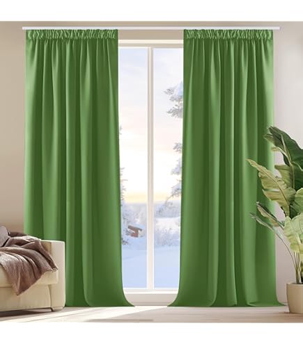 PONY DANCE Rideau Occultant - Rideaux Passe Tringle 140x145 Tenture