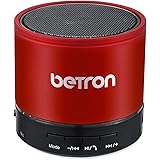 Betron KBS08 Wireless Portable Speaker Compatible with Smartphones Tablets Mp3 Players, Red