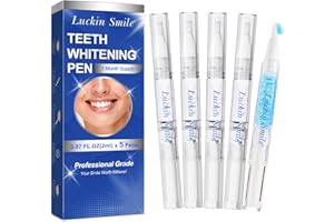 LUCKIN SMILE Teeth Whitening Pen,4 Whitening Pens,1 Desensitising Pen,20% Pap Natural Teeth Whitening Gel,100% Natural Formula, Dentist Formulated, Non-Toxic, Easy to Use,2 Weeks Fast Whitening