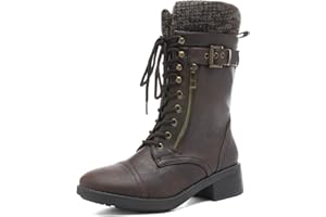 DREAM PAIRS Femme Amazon Bottes mi-Hautes
