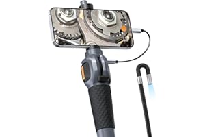Teslong Two-Way Articulating Borescope with Light, USB-C Endoscope Inspection Camera with 5FT Semi-Rigid Probe, Flexible Snake Scope for Home Repair, Automotive, Compatible with iPhone 15/16 & Android