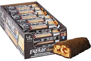 1 Attimo in Forma | 24 Barrette Energetiche Cioccolato Caramello Arachidi Crunchy - Pack da 24 x 50 gr - Spuntino Snack Magnesio Vitamine Fitness (Cioccolato e Caramello)