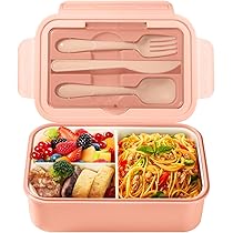 Inomata Lunch Box Bento A 2 Livelli - Set Portapranzo Giapponese Con 5 Contenitori, Adatto Al Microonde, Per Picnic E Ufficio