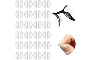 FRIENDA Plaquettes de Nez de Coussin Gonflable Coussinets Adhésifs pour Lunettes Antidérapants de Chambre à Air, Épaisseur de 3,5 mm/ 0,4 Pouces (12 Paires)