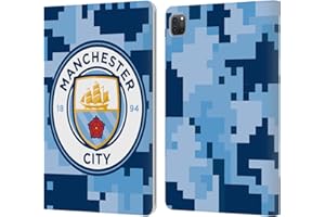 Head Case Designs Officially Licensed Manchester City Man City FC Bluemoon Digital Camouflage Leather Book Wallet Case Cover Compatible With Apple iPad Pro 11 2020/2021 / 2022