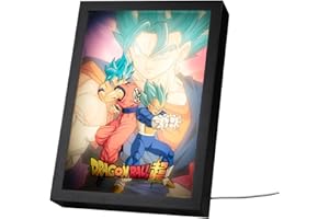 Grupo Erik: Quadro LED Dragon Ball Super Lamina decorativa Illuminata per cameretta ragazza, stanza bambine/Decorazione DragonBall Ufficiale