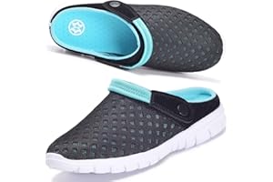 Hsyooes Mules Et Sabots Homme Femme Respirant Chaussures de Jardin Sandale à Enfiler Chaussons Pantoufles Été