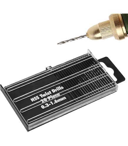 10pc Mini Micro HSS Twist Wire Gauge Drill Bit Set – #63 Size (0.036" Shank) – Gadgets Collection