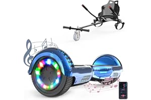 ‎VOUUK VOUUK 6,5 Zoll Hoverboard mit Sitz, Hoverboard mit Kart, Bluetooth und LED Lichter, für Kinder