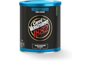 Caffè Vergnano 1882 Caffè Macinato Decaffeinato, Per macchina caffè espresso, 250 gr, 1 pezzo