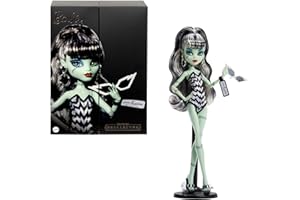 Monster High Poupée Frankie Stein Barbie avec Maillot de Bain Original inspiré de Barbie, Robe de soirée Noire Solo in The Spotlight et Accessoires, JHK28