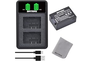Batmax DMW-BMB9 DMW-BMB9E Akku und Ladegerät Kompatibel mit Panasonic Lumix DMC-FZ40 DMC-FZ47 DMC-FZ60 DMC-FZ62 DMC-FZ70 DMC-FZ72 DMC-FZ100 DMC-FZ150 DMC-FZ45 DC-FZ82