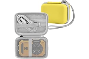 Leayjeen Étui pour Appareil Photo Numérique Etanche, Compatible avec Kodak Pixpro FZ55/Kodak Friendly Zoom FZ45/Yixinxin/Kodak WPZ2, Conception de Coque Dure EVA (étui Uniquement) Jaune