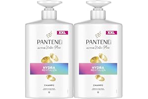 Pantene Pro-V Hydra Revitaliza Champú 2x1000ml para Pelo Normal y Seco. Nutre y Protege los Enlaces.Sin Aceites Minerales Tecnología Active Nutri-Plex