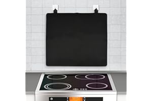 UENNM Tapis pour Plaques à Induction, Couverture de Table de Cuisson Électrique, Housse de Table de Cuisson à Induction, Tapis de Protection, Tapis de Cuisine, Tapis à Induction avec 2 Crochets 61 * 53cm