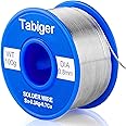 Tabiger Solder Wire, Lead Free Solder Rosin Core Tin Wire 97Sn-2Rosin-0.7Cu-0.3Ag, 0.8mm, Net Weight 100g