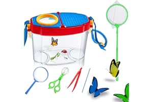 KJSXUUE insektenbox für Kinder,insektenglas mit Lupe Kinder,Outdoor Bug Catcher Container,Pädagogische Erkundungstool,für Kinder Jungen Mädchen (insektenbox)