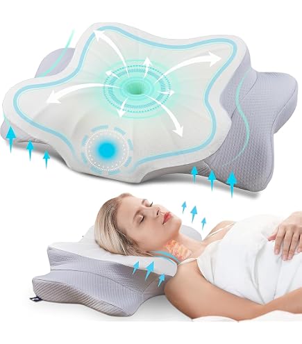 Generisch Pillowdaddy Pillow Daddy Das Nacken - Therapiekissen Ergonomisches Memory Foam Kissen - Nackenstützkissen Für Seiten, Rücken & Bauchschläfer (Schwarz