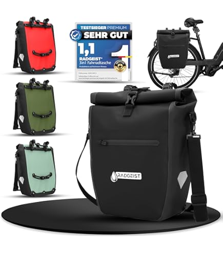 CEVISS Fahrradtasche aus TPU fr Gepcktrger 28L Wasserdicht mit  Reflektoren, Quick Connect System mit Trage- und Umhngegurt : Amazon.de:  Sport & Freizeit