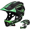 Lixada Kids Full Face Helmet Detachable Child Boys Girls Bike Helmet Protective Gear for Cycling Skateboarding Roller Skating Cycle Helmet 52-58cm