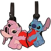 Disney Lilo and Stitch Luggage Tags - Set of 2 (Blue, Pink and Red)