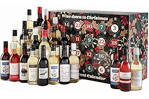 THORNTON & FRANCE Thornton and France Wine Advent Calendar 2025 | 24 Mini Bottles of Red, White & Rose Wine | Luxury Advent Calendar with Merlot, Chardonnay, Shiraz & More | Christmas Red Wine Gift for Wine Lovers