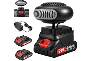 Pipihome Heizlüfter mit Akku, Mini Auto Heizung, Wiederaufladbare Akku Heizlüfter mit 2 Stufen, Standheizung Defogger Scheibenheizung, Kabellos Car Heater für Camping Büro Zelt Golfwagen