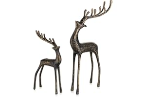 Sziqiqi Decorazioni Natalizie di Renna per la Tavola: Ornamenti da Interno a Forma di Renna per Tavoli Mensole del Camino Davanzali delle Finestre - Decorazioni Natalizie con Renne Nere