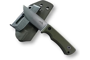 SK Wild Ones® Neck Knife - Outdoor Neckknife Survival - Halskette Messer feststehende Klinge - Gürtelmesser mit G10 Griff - EDC Outdoor Messer - 440 C Edelstahl Grün Bragi 42a