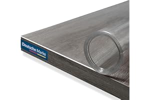 ‎TEXMAXX TEXMAXX Tischfolie transparent 2mm mit gerader Kante/Tischschutz transparent versch. Größen und Wunschmaß/Tisch Schutzfolie transparent/Folie für Tisch aus PVC – 90 cm x 160 cm