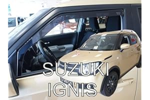 J&J Automotive | Deflettori D'Aria Antiturbo Per Ignis 5-Porte Berlina dal 2016, Set di 2 Pz, Nero, Antivento, Antipioggia, Fume' Oscurati