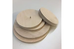 STICKER DESIGN SHOP Runde Holzscheibe Holz Rund Birke Multiplexplatte Scheibe Multiplex Tischplatte (Ø 100mm, Stärke/Dicke: 18mm)