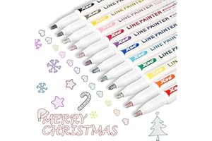 ABEIER 12 colori Doodle Dazzle Marker Penne,Outline Silver Metallic Markers Double Line Penen, auto-Outline Markers Pen per arte, disegno, biglietti di auguri, progetti artigianali, pating, metallo, vetro