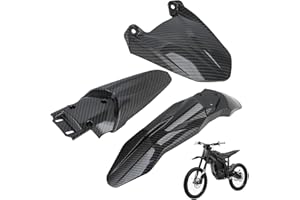 BIUGERCN Dirt Bike Fenders Motorbike Mudguards Talaria Mud Guards Front Rear Mudguards for Talaria Sting MX3 MX4 Carbon Fiber Pattern Electric Dirt Bikes