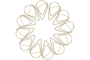 CHARM FOOT Büroklammer - JUYOO 100pcs Wasser Tropfen Form Lesezeichen Metall Golden - für Buch, Memo, Papier, Poster, Foto