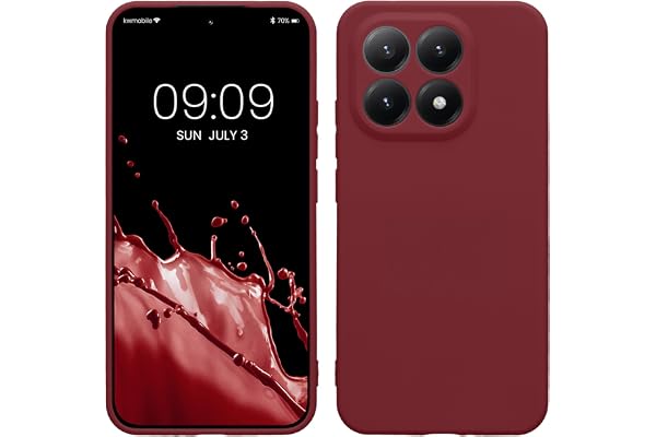 kwmobile Housse Compatible avec Xiaomi 15T Coque - Housse de téléphone en TPU avec Protection Appareil Photo - Bordeaux Violet