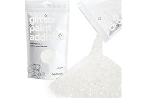 Hemway cristal de diamant blanc Glitter peinture additif 100 g / 3,5 oz pour latex acrylique Emulsion Peinture - intérieur et extérieur mur, plafond, bois, Vernis, Mort plat, mat, brillant, satin